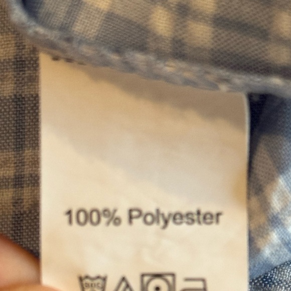 SHEIN Light Blue & White Plaid High Waisted Mini Skirt - Picture 7 of 8